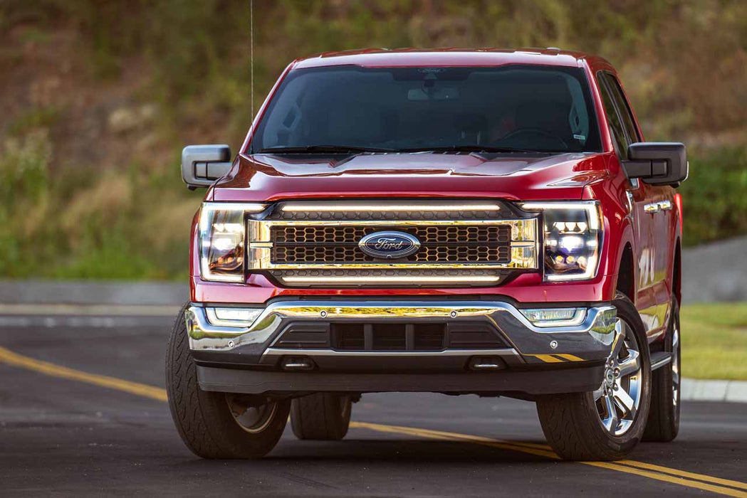 Morimoto XBG LED White DRL Grille Chrome For 2021-2023 Ford F150