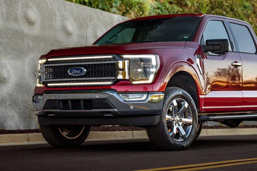 Morimoto XBG LED White DRL Grille Chrome For 2021-2023 Ford F150