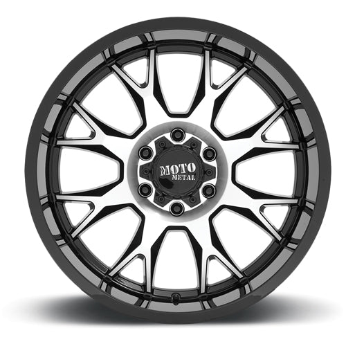 (Set of 4) Moto Metal MO806 20x10 5x5" -18mm Black/Machined Wheels Rims 20" Inch