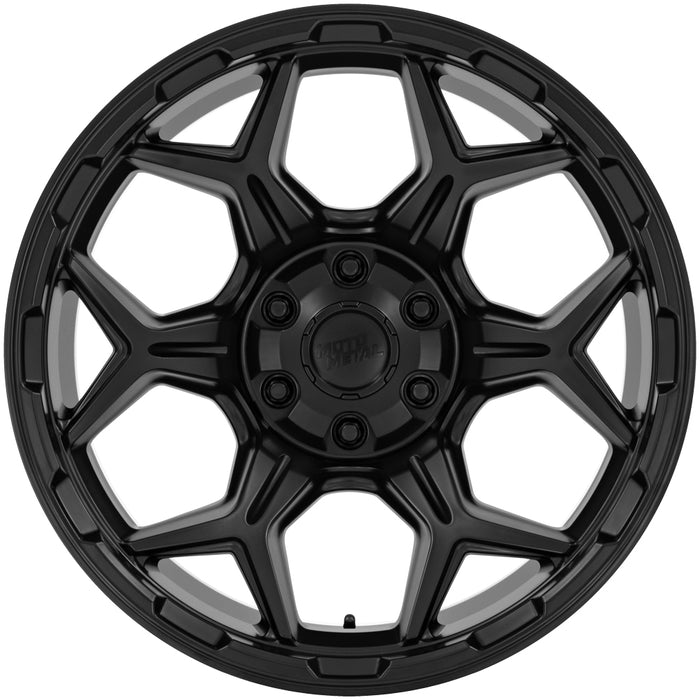 (Set of 5) Moto Metal MO815 Dux 20x9 5x4.5"/5x5" +1mm Blackout Wheels Rims