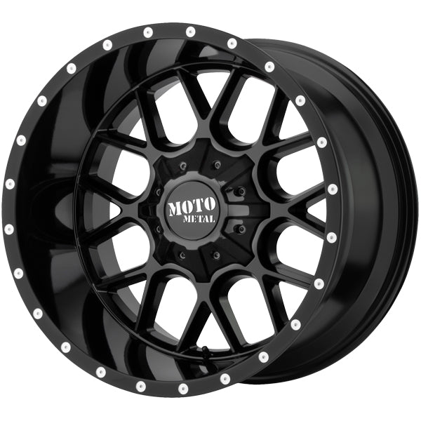 Moto Metal MO986 Siege 20x10 5x5"/5x5.5" -18mm Gloss Black Wheel Rim 20" Inch