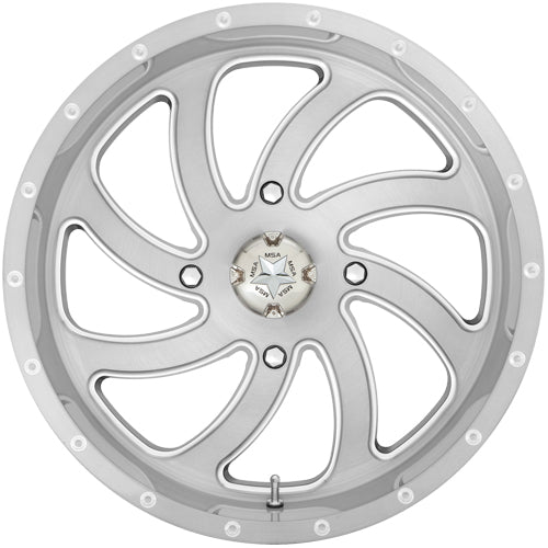 (Set of 5) MSA Offroad M36 Switch 18x7 4x137 +0mm Brushed Wheels Rims 18" Inch