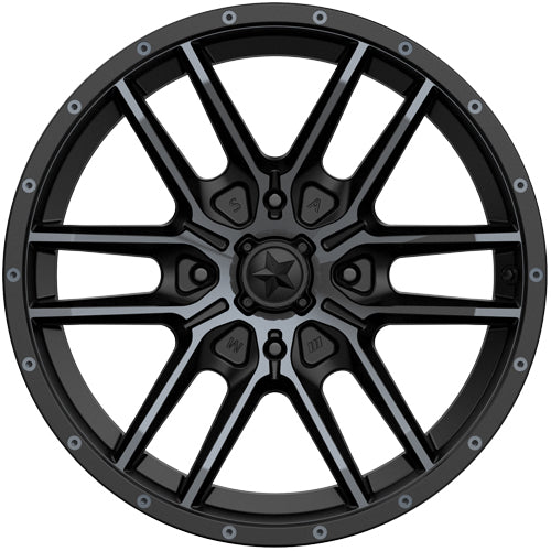 MSA M43 Fang 15x7 4x110 +38mm Black/Tint Wheel Rim 15" Inch