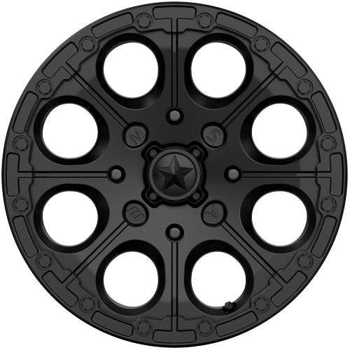 MSA M44 Cannon Beadlock 14x7 4x156 +10mm Satin Black Wheel Rim 14" Inch