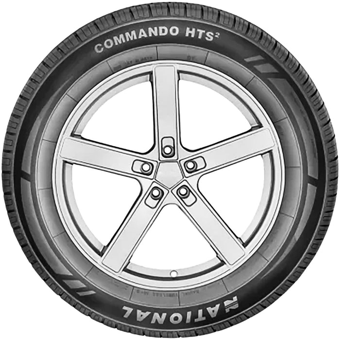 (QTY 4) 235/65R17 National Commando HTS 2 104T SL Black Wall Tires