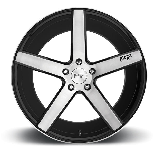 Niche M124 Milan 20x8.5 5x4.5" +35mm Black/Brushed Wheel Rim 20" Inch