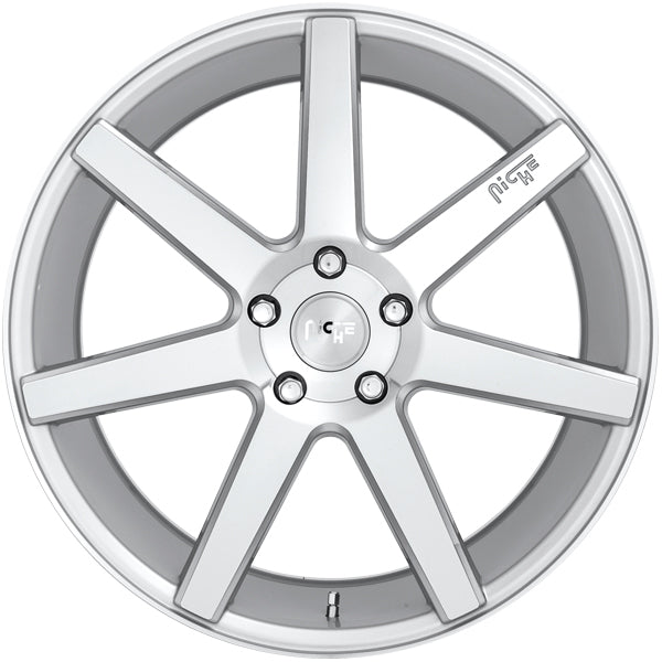 (Set of 4) Staggered-Niche M179 Verona 20x9,20x10 5x120 +35mm Silver Wheels Rims