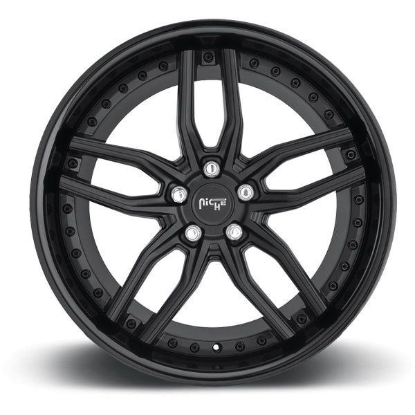 (Set of 4) Niche M194 Methos 19x8.5 5x4.5" +35mm Double Black Wheels Rims