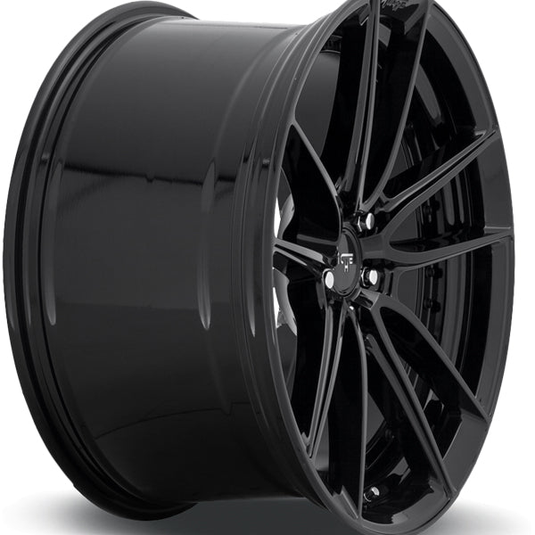 (Set of 4) Niche M223 DFS 19x8.5 5x120 +35mm Gloss Black Wheels Rims 19" Inch