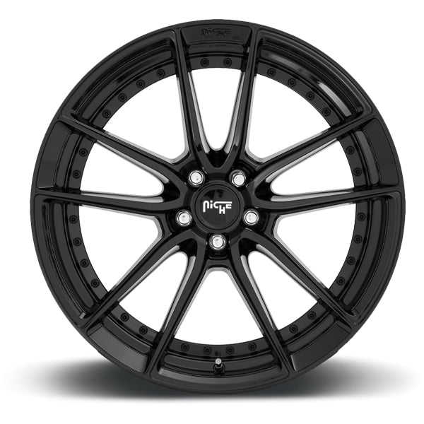 Niche M223 DFS 18x8 5x120 +40mm Gloss Black Wheel Rim 18" Inch