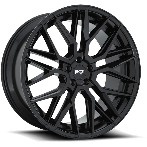 Niche M224 Gamma 24x10 5x4.5" +35mm Gloss Black Wheel Rim 24" Inch