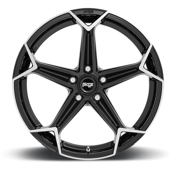 Niche M259 Arrow 20x10.5 5x112 +40mm Black/Brushed Wheel Rim 20" Inch