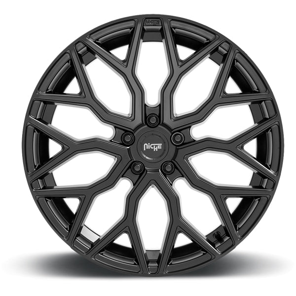Niche M261 Mazzanti 19x8.5 5x112 +25mm Matte Black Wheel Rim 19" Inch