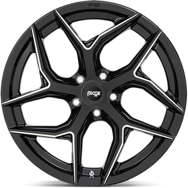 Niche M266 Torsion 20x10.5 5x4.5" +40mm Black/Milled Wheel Rim 20" Inch