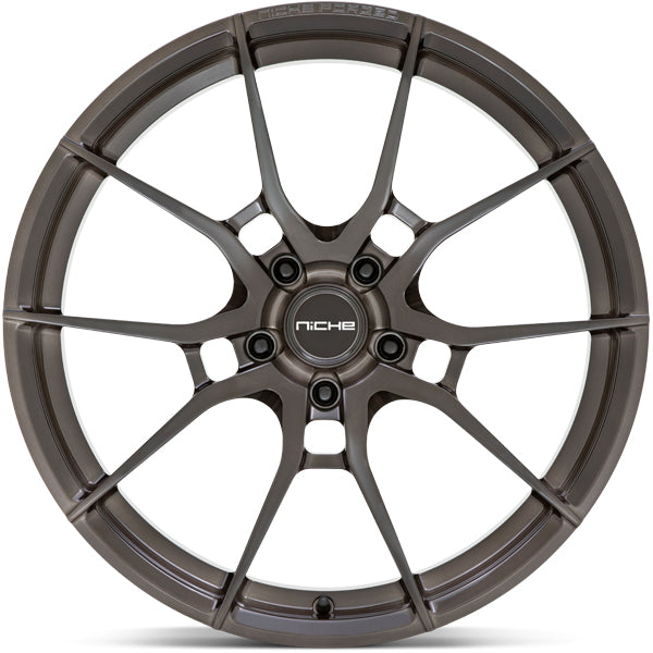 Niche T111 Kanan 20x10.5 5x112 +35mm Brushed Smoke Wheel Rim 20" Inch