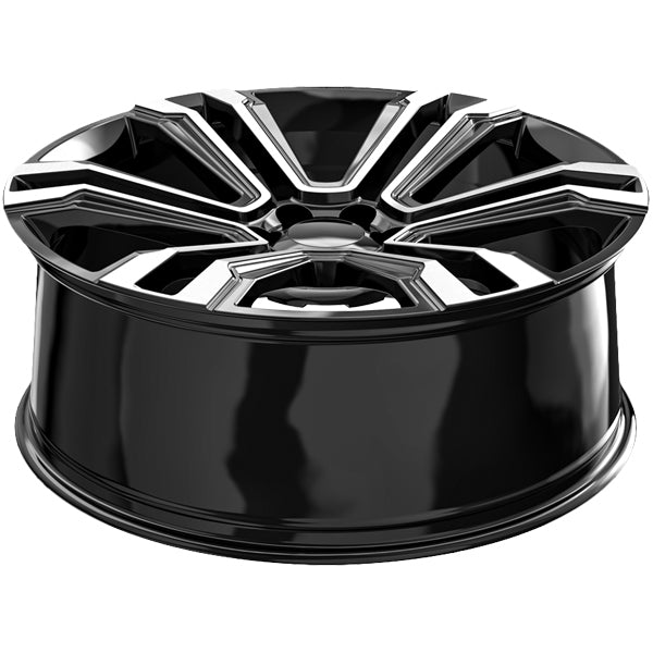 (Set of 4) OE Revolution G-10 Denali 22x9 6x5.5 +24mm Black/Machined Wheels Rims