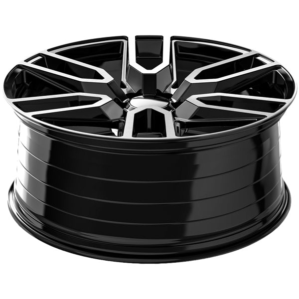(Set of 4) OE Revolution G-36 24x10 6x5.5" +31mm Black/Machined Wheels Rims