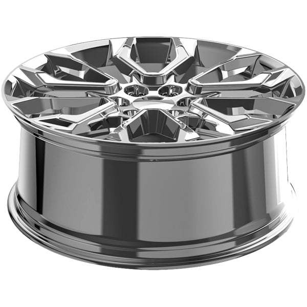 (Set of 4) OE Revolution G-38 24x10 6x5.5" +31mm Nano Chrome Wheels Rims