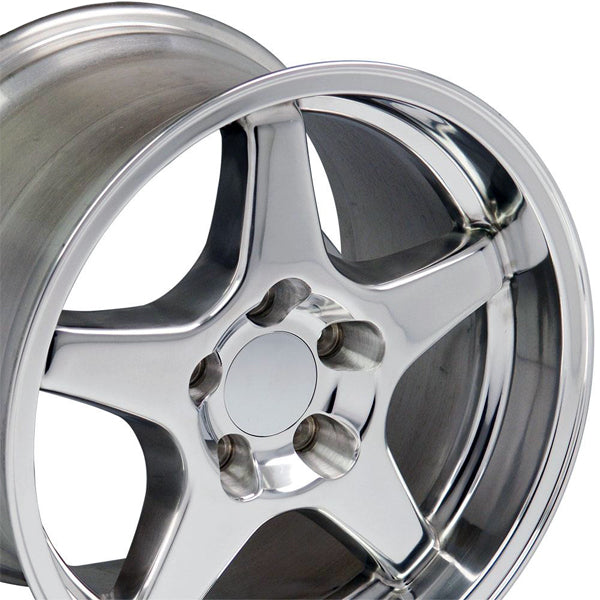 (Set of 4) OE Wheels CV01 17x9.5 5x4.75" +56mm Polished Wheels Rims 17" Inch