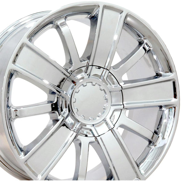 (Set of 4) OE Wheels CV77 20x9 6x5.5" +27mm Chrome Wheels Rims 20" Inch