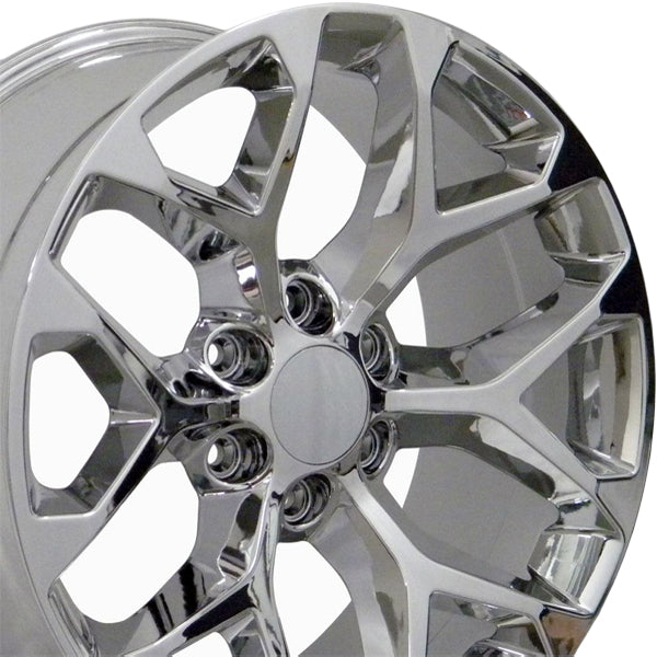 (Set of 4) OE Wheels CV98C 22x9 6x5.5" +28mm Chrome Wheels Rims 22" Inch