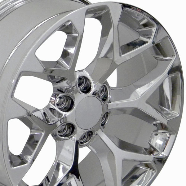 (Set of 4) OE Wheels CV98C 22x9 6x5.5" +28mm Chrome Wheels Rims 22" Inch