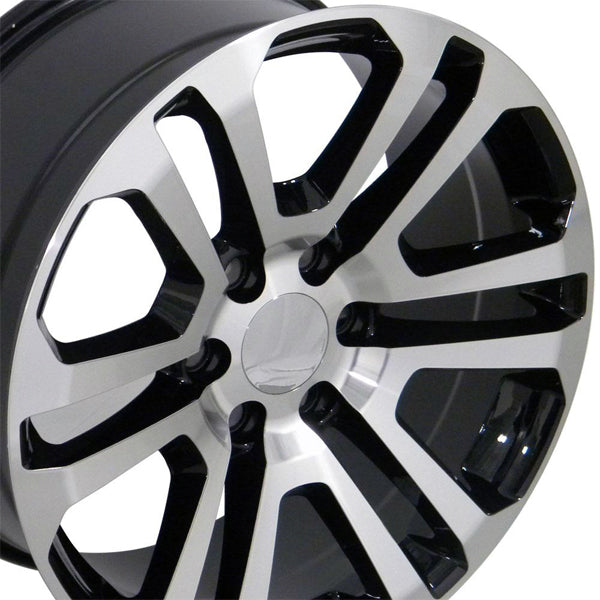 OE Wheels CV99 20x9 6x5.5" +31mm Black/Machined Wheel Rim 20" Inch