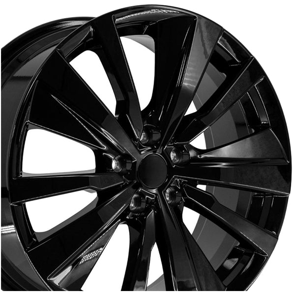 (Set of 4) OE Wheels NS29 19x8 5x4.5" +55mm Gloss Black Wheels Rims 19" Inch