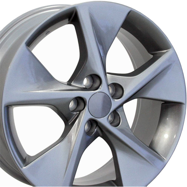 (Set of 4) OE Wheels TY12 18x7.5 5x4.5" +45mm Gunmetal Wheels Rims 18" Inch