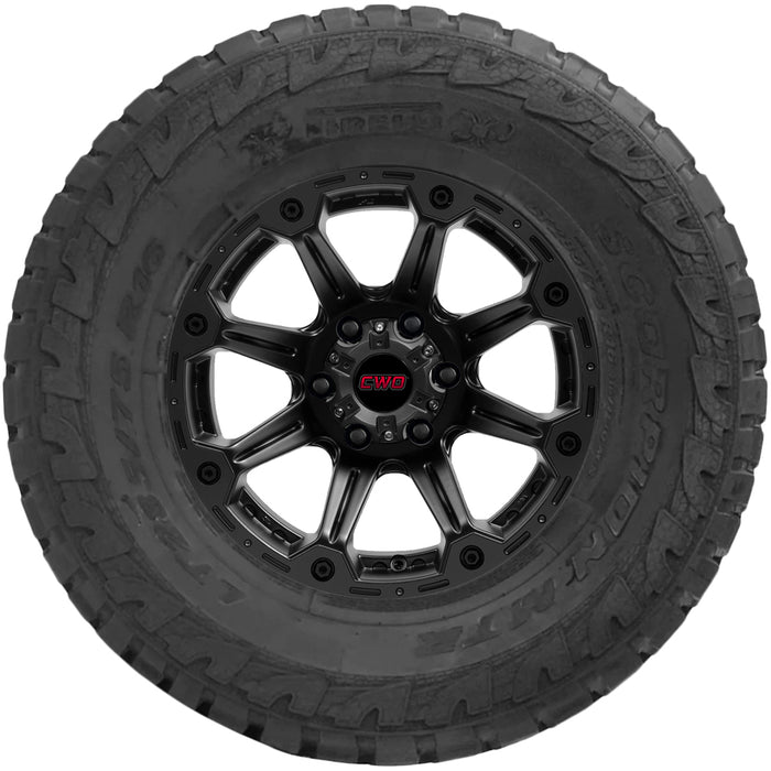 (QTY 4) LT285/70R17 Pirelli Scorpion MTR 116Q LRC Black Wall Tires