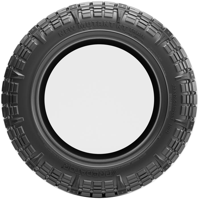 (QTY 2) LT275/65R20 Predator New Mutant RT Trail 126/123S LRE Black Wall Tires