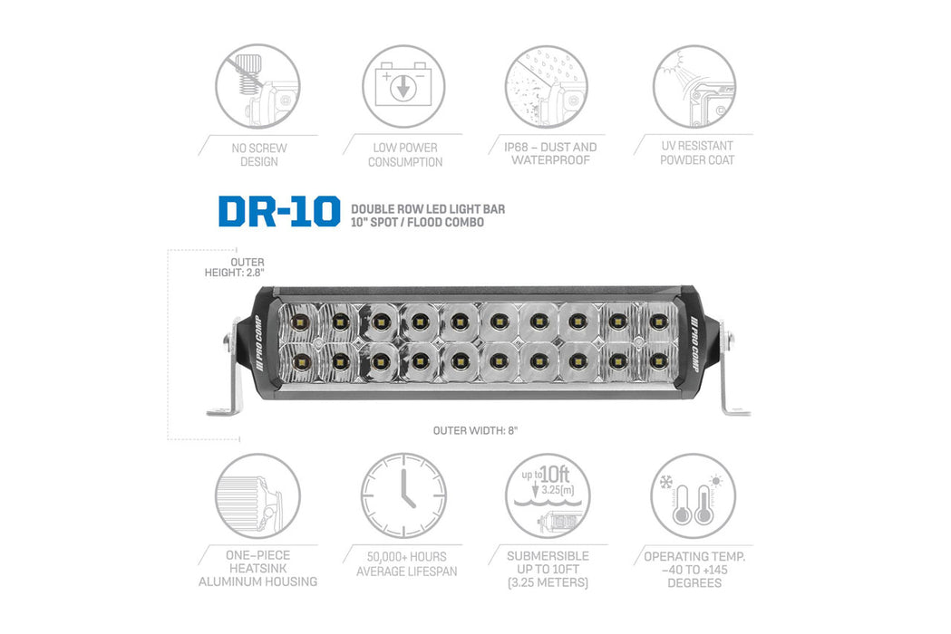 Pro Comp Double Row 10 Inch LED Light Bars EXP75210