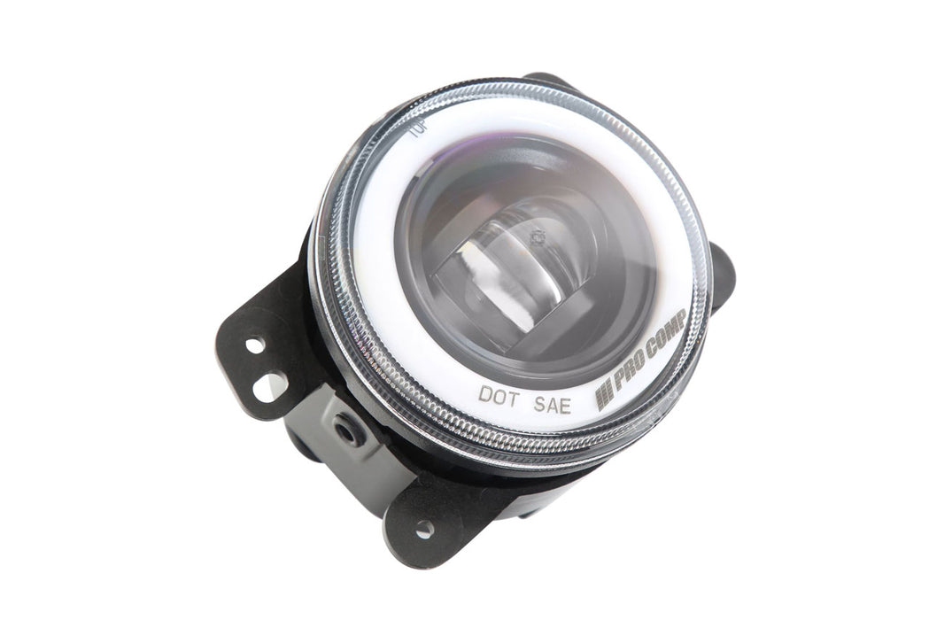 Pro Comp Fog Lights White Wide For 2007-2017 Jeep JK