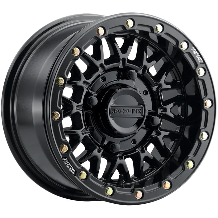 Staggered-Raceline A15GB Omega BL 15x7,15x8 4x156 38mm Gloss Black Wheels Rims
