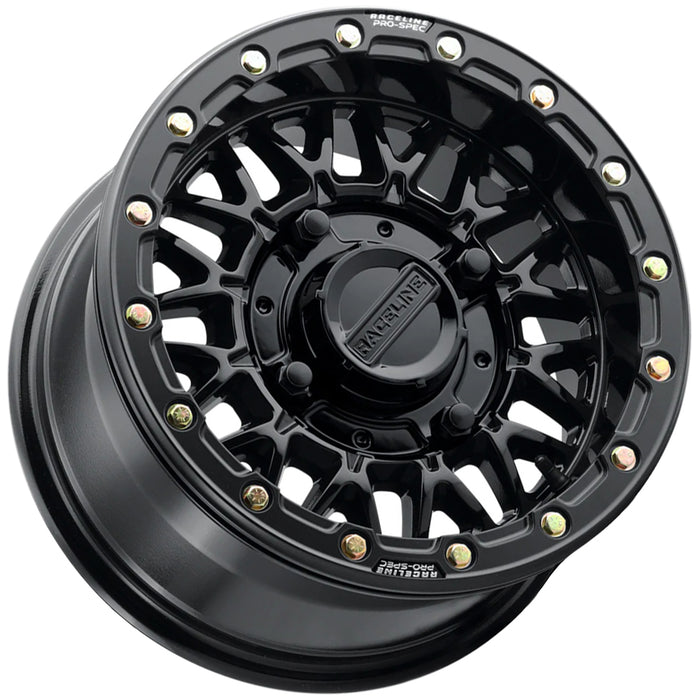 Staggered-Raceline A15GB Omega BL 15x7,15x8 4x156 38mm Gloss Black Wheels Rims