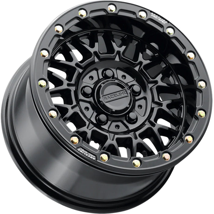 Staggered-Raceline A15GB Omega BL 15x7,15x8 5x4.5" 25mm Gloss Black Wheels Rims