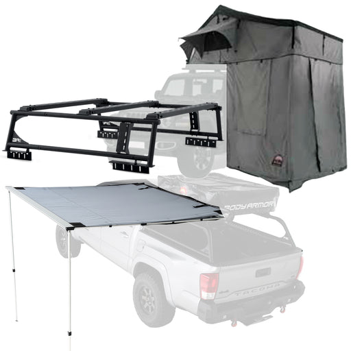 Body Armor 4x4 Overland Rack w/Sky Ridge Pike 3-Person Tent w/Annex Room & 6.5' Awning TK-6126-20016-20011-20020