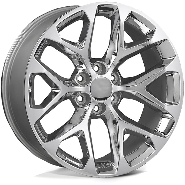 Eclipse Replicas 348 Snowflake 22x9.5 6x5.5" +30mm Chrome Wheel Rim 22" Inch
