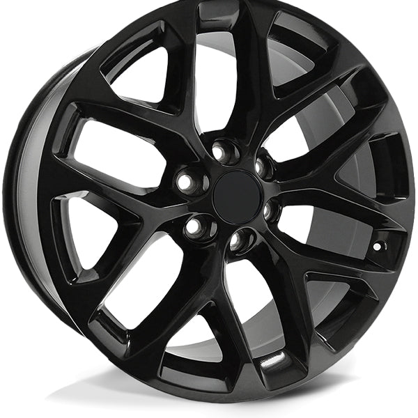 Replica PR177 Snowflake 20x9 6x5.5" +24mm Satin Black Wheel Rim 20" Inch
