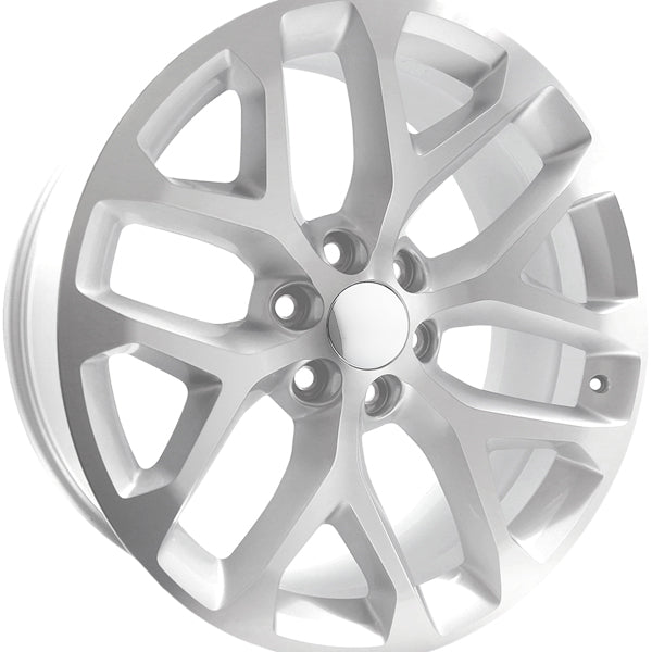 OE Concepts G23 New Snowflake 24x10 6x5.5" +24mm Silver Wheel Rim 24" Inch