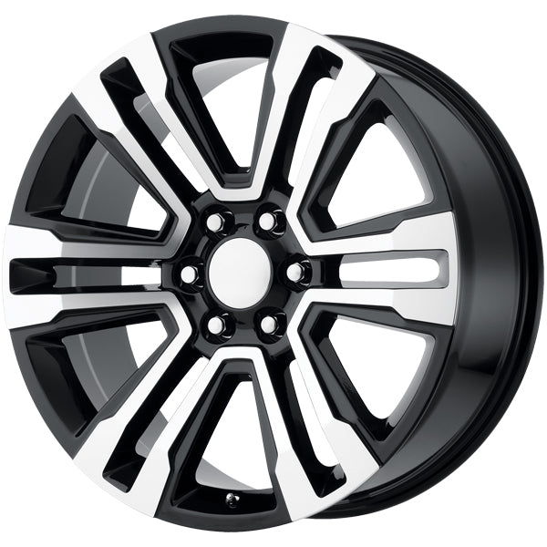 Eclipse Replicas 328 Denali 24x10 6x5.5" +25mm Black/Machined Wheel Rim 24" Inch