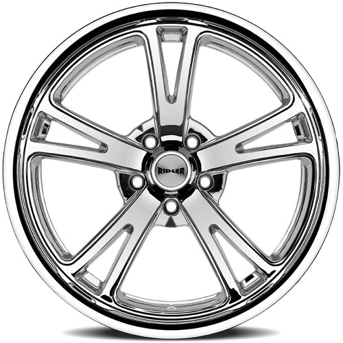 Staggered-Ridler 606 17x7,17x8 5x4.5" 0mm Chrome Wheels Rims
