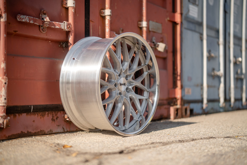 Staggered-Ridler 681 22x9,22x10.5 5x5" 0mm Brushed Wheels Rims