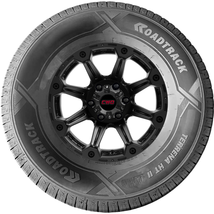 (QTY 4) LT225/75R16 Roadtrack Terrena H/T II 115/112S LRE Black Wall Tires