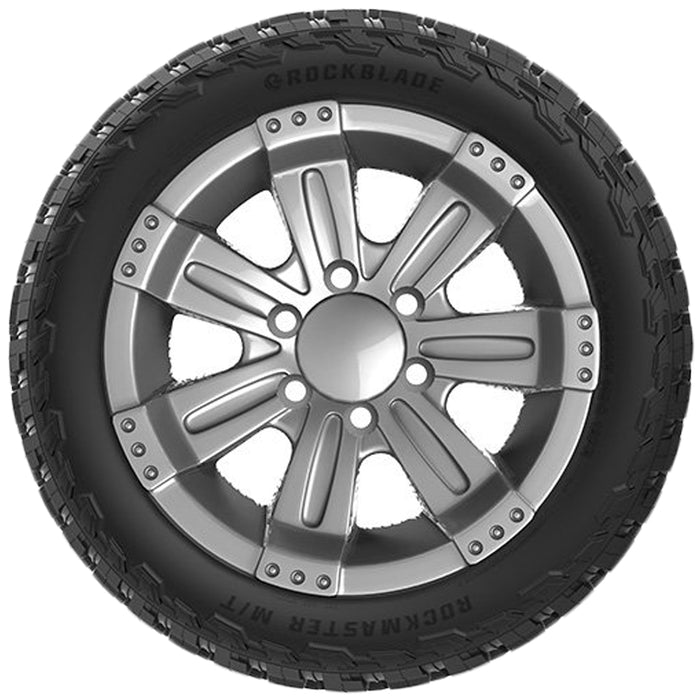(QTY 5) LT285/70R17 RockBlade RockMaster M/T 126/123Q LRE Black Wall Tires