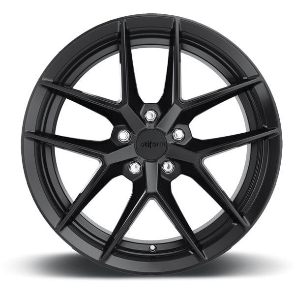 (Set of 4) Rotiform R134 FLG 18x8.5 5x112 +45mm Matte Black Wheels Rims 18" Inch