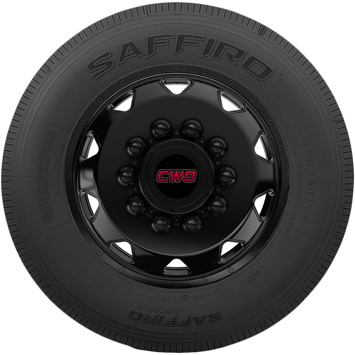 (QTY 2) 215/75R17.5 Saffiro SF1200 135/133J LRH Black Wall Tires