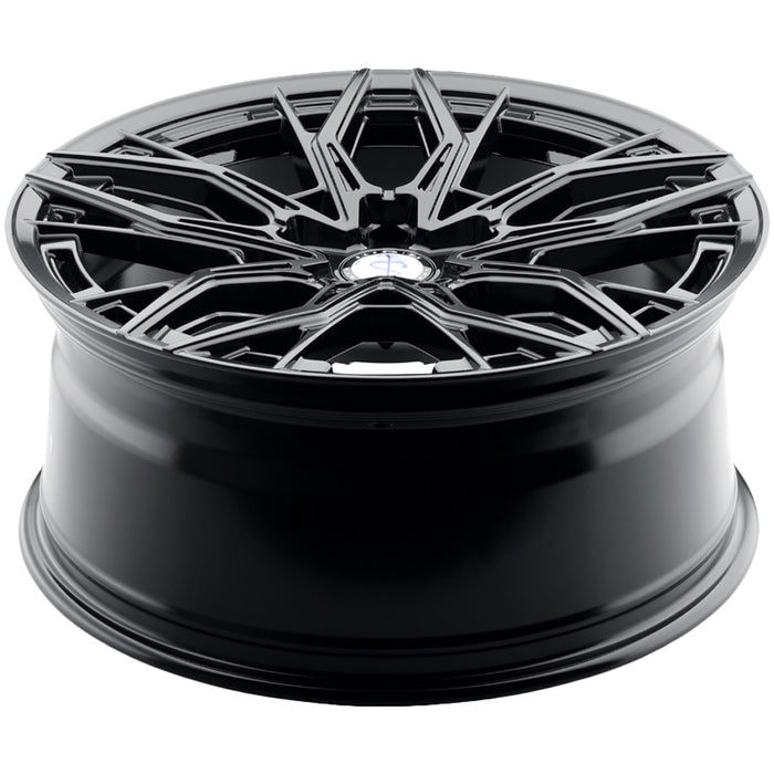 (Set of 4) Sapphire Luxury Alloys SX07 20x9 5x120 +35mm Gloss Black Wheels Rims