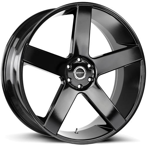 (Set of 4) Strada S35 Perfetto 22x8.5 5x4.5" +40mm Gloss Black Wheels Rims