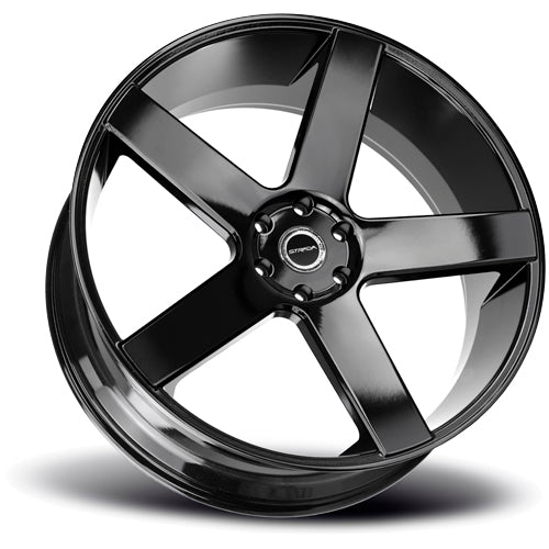 (Set of 4) Strada S35 Perfetto 22x8.5 5x4.5" +40mm Gloss Black Wheels Rims